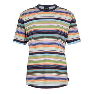 Paul Smith Mens Multi Stripe Cotton Regular T-Shirt / Multicolored